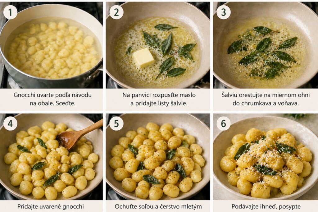 Gnocchi na masle so šalviou – postup prípravy krok za krokom