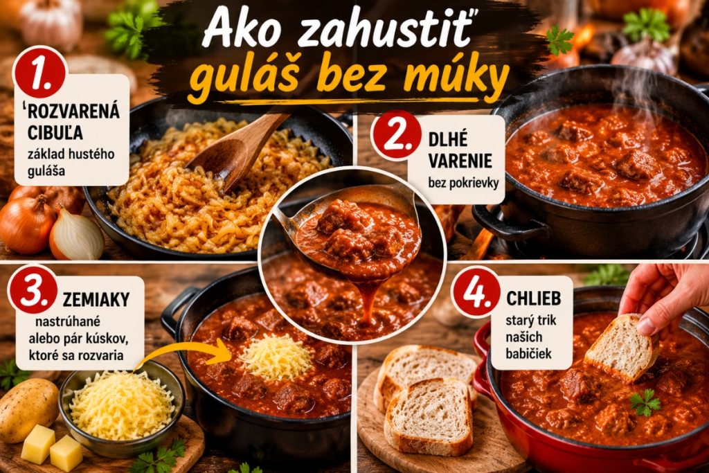 Ako zahustiť guláš bez múky