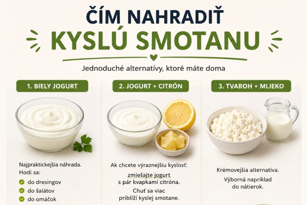 Čím nahradiť kyslú smotanu
