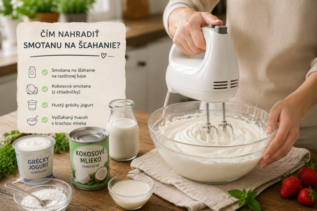 Čím nahradiť smotanu na šľahanie