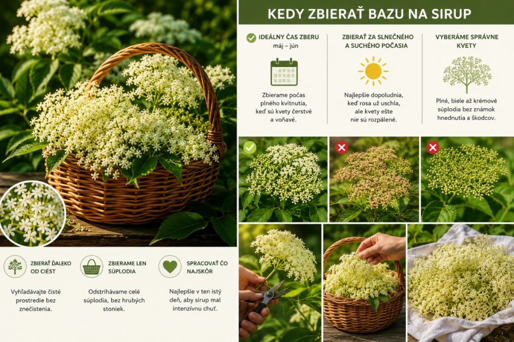 Kedy zbierať bazu na sirup
