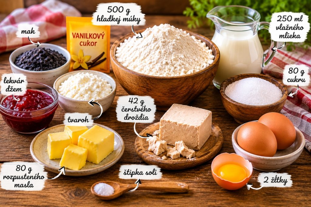 Kysnuté buchty recept ingrediencie