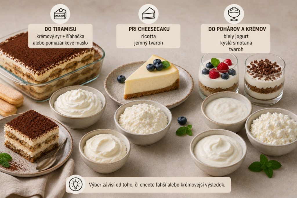Čím nahradiť mascarpone podľa receptu – tiramisu, cheesecake a dezerty