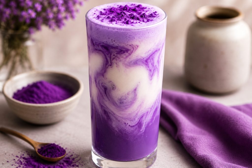 Ube latte