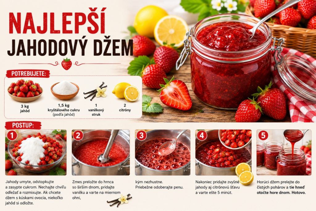 najlepší jahodový džem recept