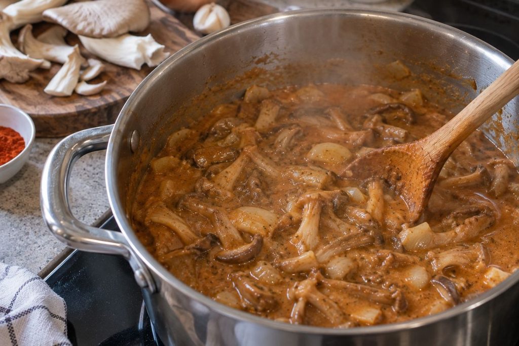 hlivový guláš recept